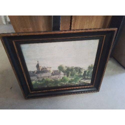 TABLEAU CADRE NOIR BOIS EGLISE