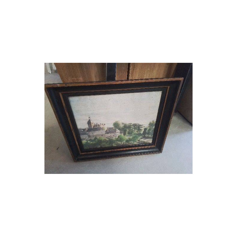 TABLEAU CADRE NOIR BOIS EGLISE
