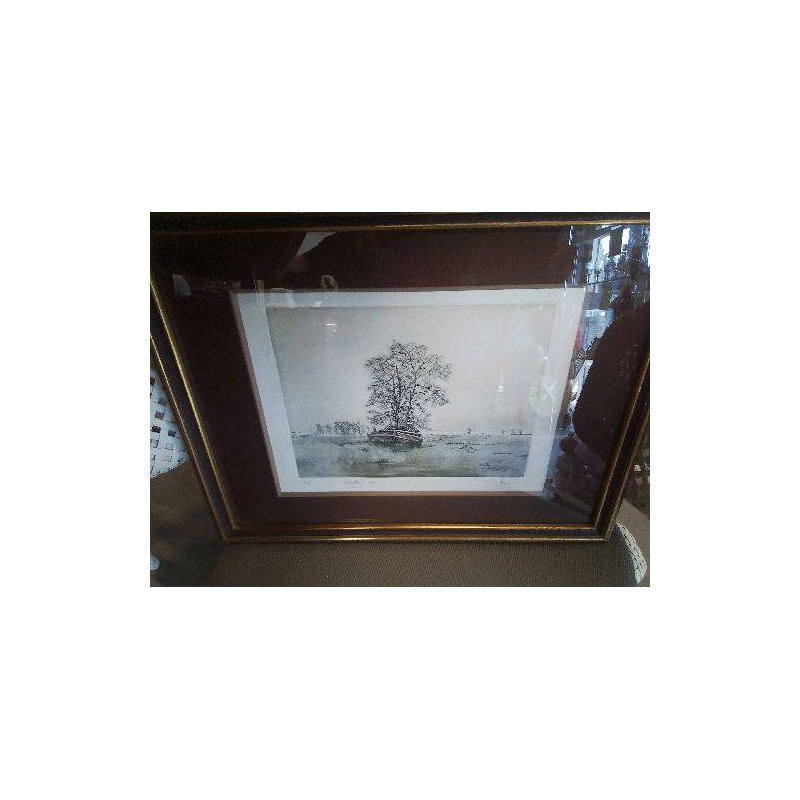 LITHO ARBRE BATEAU 63/90 TOUR DORÉ 