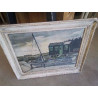 TABLEAU PORT BATEAU J TESSIER LAMAZERE 1957