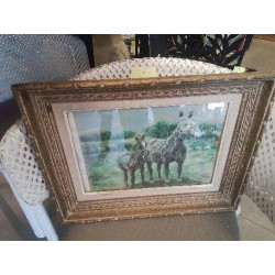 CADRE PASTEL CHEVAUX 
