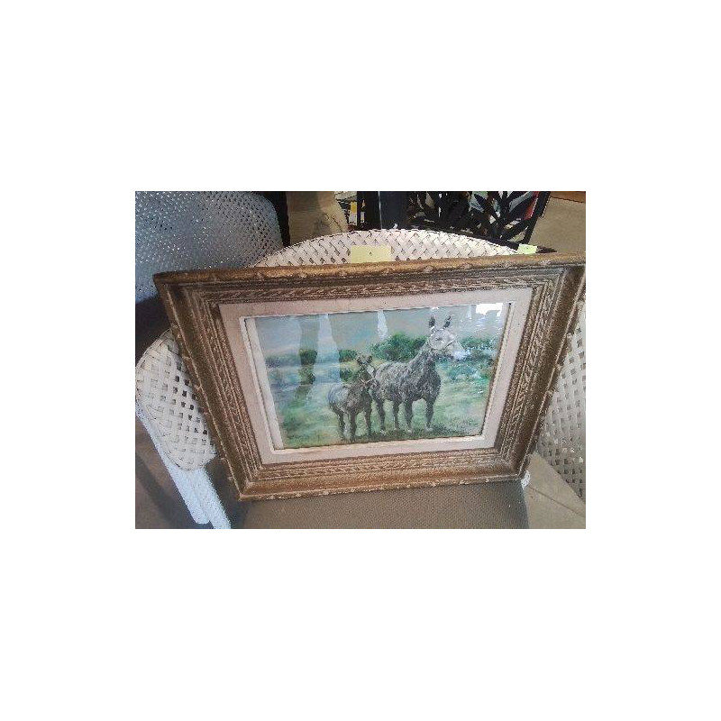 CADRE PASTEL CHEVAUX 