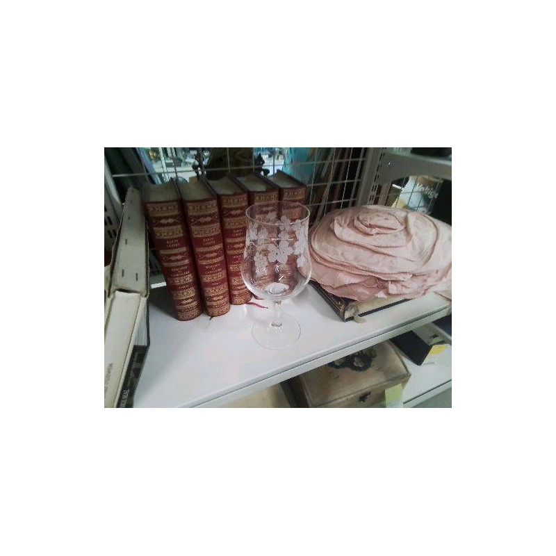 VERRE PIED GRAVÉ VIGNE