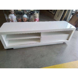 MEUBLE TV HIFI LAQUE BLANC...