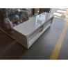 MEUBLE TV HIFI LAQUE BLANC GIROIR  140/42/HT45 CM