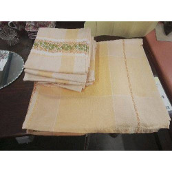 NAPPE A CARREAUX ORANGE + 8...