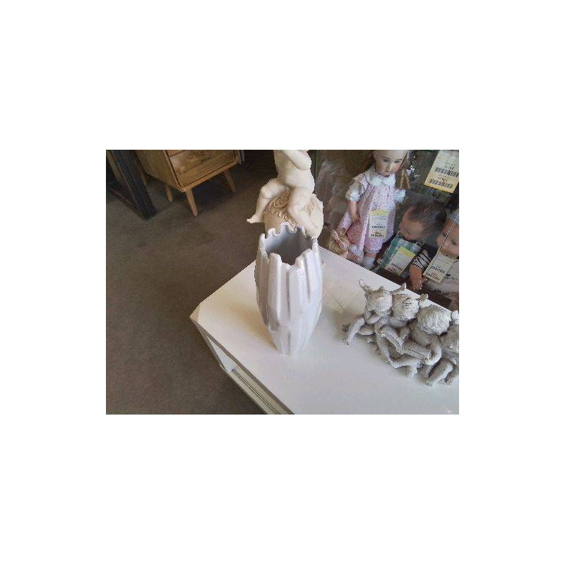 VASE BLANC STRIÉE 
