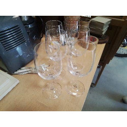 LOT 6 VERRES CRISTAL 
