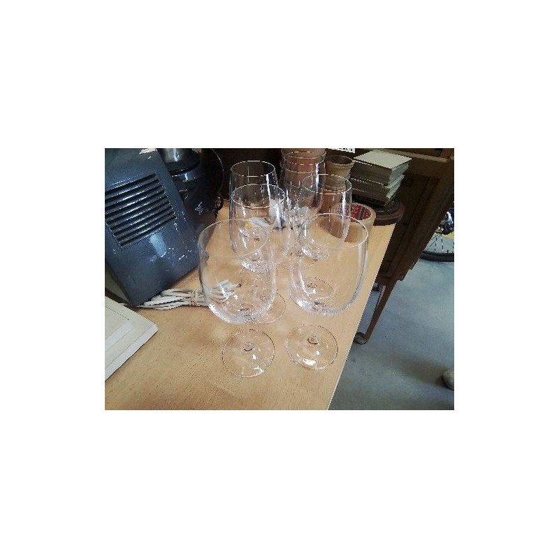LOT 6 VERRES CRISTAL 