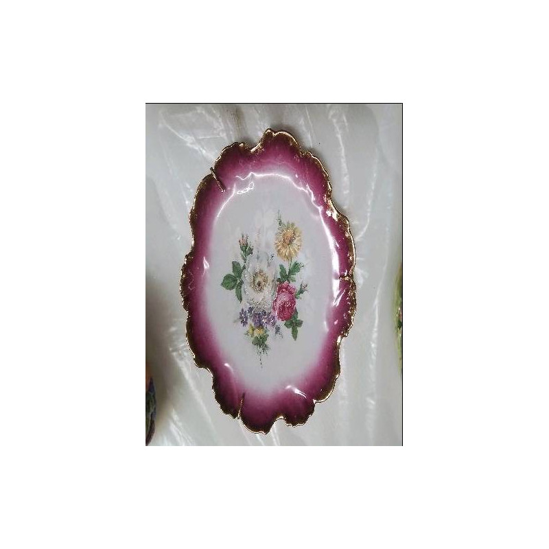 ASSIETTE DECO LIMOGES PORCELAINE D’ART 