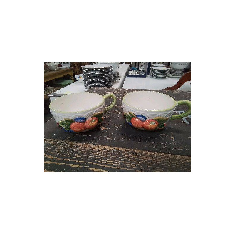 DUO TASSES GM DECO FRUITS 