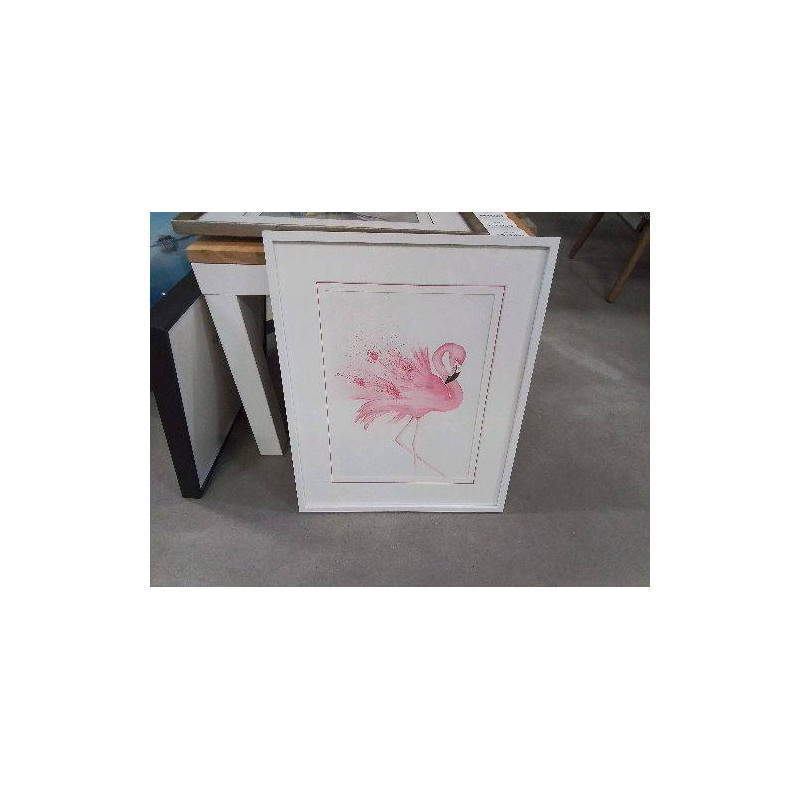 AQUARELLE FLAMANT ROSE