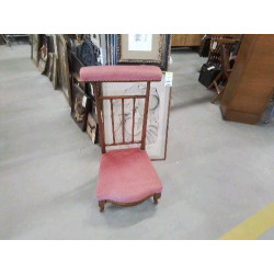 PRIE DIEU TISSU ROSE
