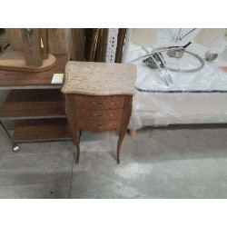 CHEVET MARBRE MARQUETERIE 3T