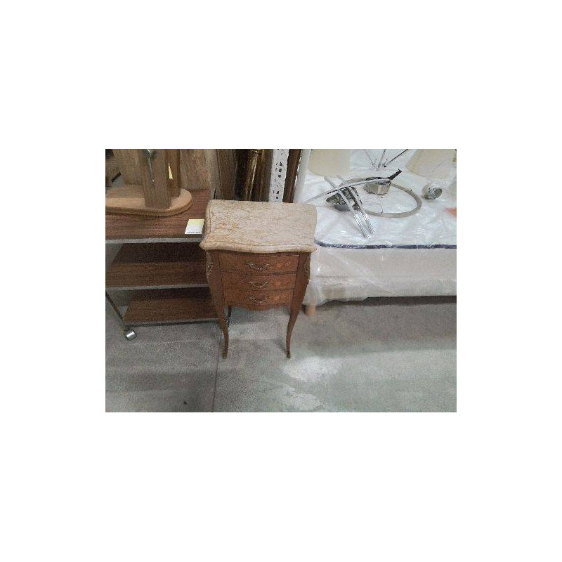 CHEVET MARBRE MARQUETERIE 3T