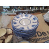 ENSEMBLE 10 PETITES ASSIETTES QUIMPER BLEU 