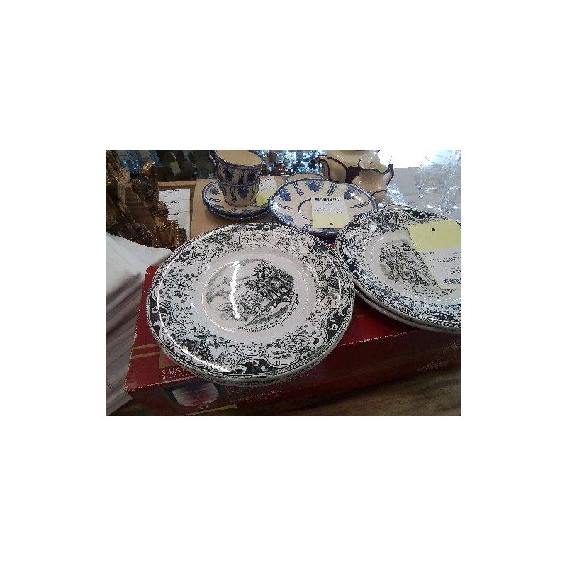 LO DE 5 ASSIETTES TERRE DE FER DECO JEANNE D\'ARC