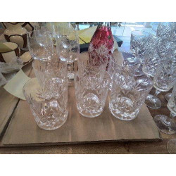 LOT 6 VERRES CRISTAL WHISKEY