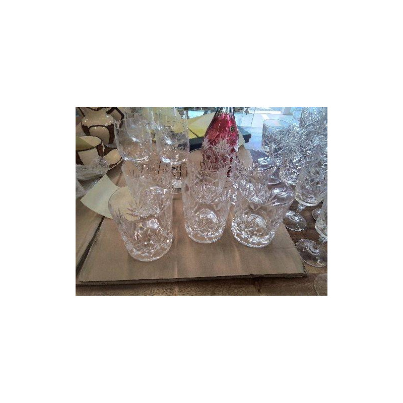 LOT 6 VERRES CRISTAL WHISKEY