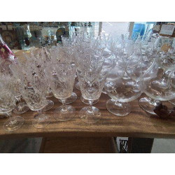 LOT 6 VERRES CRISTAL CISELÉ GM