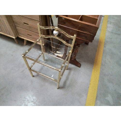 CHEVET METAL DORÉ 2N VERRE