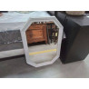 MIROIR OCTOGONAL CADRE BOIS BLANC 