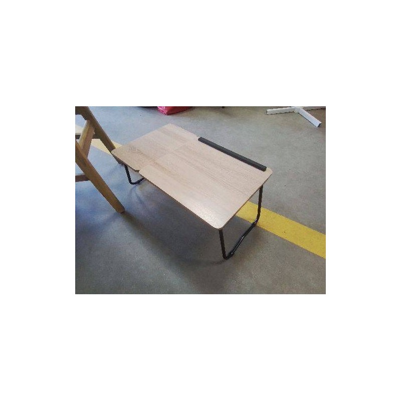 PLATEAU A LIT  PETIT DEJ OU ORDI FAUX BOIS METAL