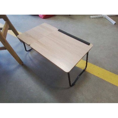 PLATEAU A LIT  PETIT DEJ OU ORDI FAUX BOIS METAL
