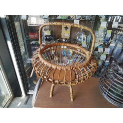 PORTE LAINE ROTIN VINTAGE