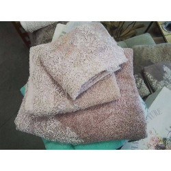 ENS DRAP DE BAIN COUL DENTELLE + 2 SERVIETTES PM ACCESSOIRES