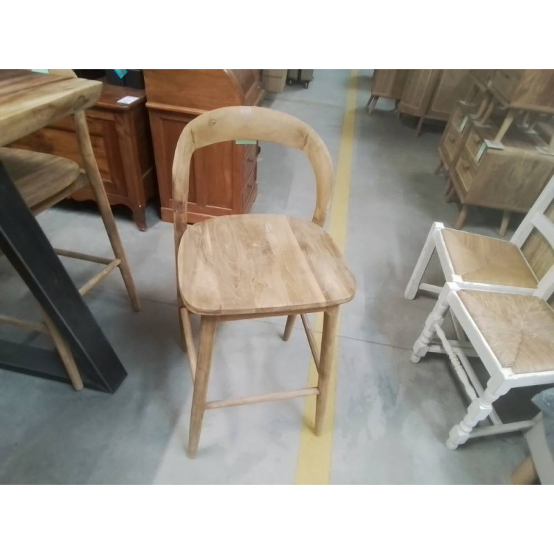 52/TR106-TABOURET DE BAR TECK 53/44/HT 101CM