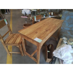 54/SCH1-DESSERTE TECK 120*50*HT 74 CM