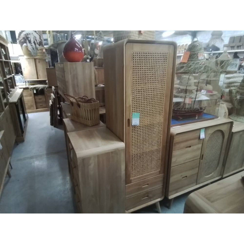 17-COLONNE TECK ROTIN 50*45*HT 180 CM