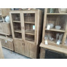 46/SEV91-MEUBLE VITRINE TECK 100/40/HT180CM