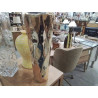 VASE CERAMIQUE OR STYLE MARTELÉ HAUT