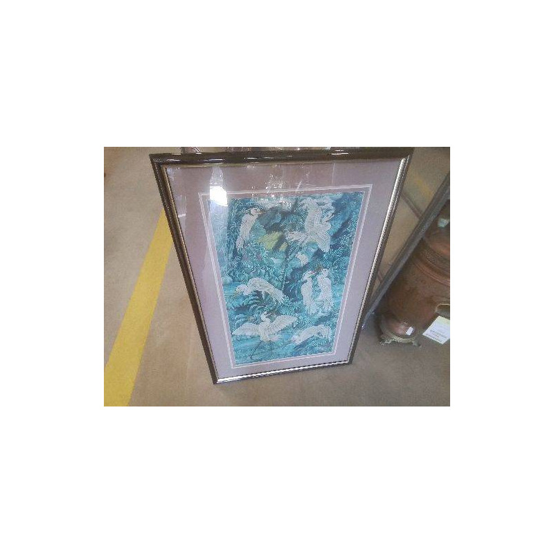 CADRE OISEAUX BATIK BALINAIS