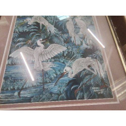 CADRE OISEAUX BATIK BALINAIS