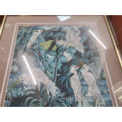 CADRE OISEAUX BATIK BALINAIS