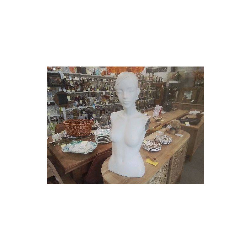 BUSTE FEMME RESINE ECRU SANS BRAS MANNEQUIN