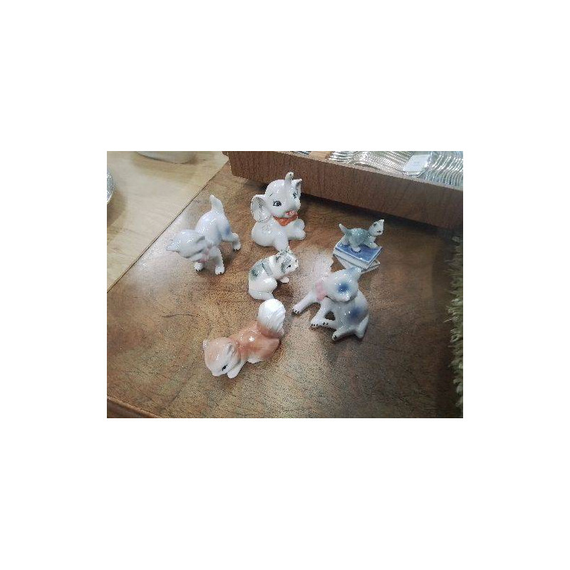 ANIMAL PORCELAINE CHAT ELEPHANT CHEVAL A L UNITE