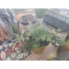 CACHE POT OR DAIDAI ET LIERRE SYNTHETIQUE
