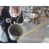 POT METAL VERT AMANDE ET SUPPORT CACHE POT IKEA
