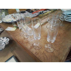 LOT 5 FLUTES CRISTAL 