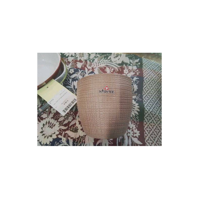 CACHE POT SCHEURIG QUADRILLEE  MARRON CLAIR PM LEROY MERLIN