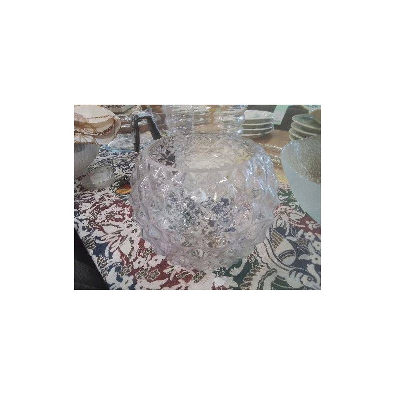 VASE BOULE VERRE FORMES GEOMETRIQUES POINTES DE DIAMAND