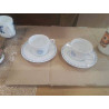 LOT 2 TASSES A THE P.BALMAIN DECOR SOLEIL BLEU