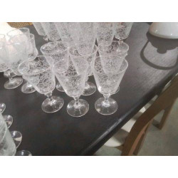 LOT 11 VERRES MM GRAVÉS BLANC