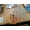 ENSEMBLE PLATEAU FROMAGE COUTEAUX LAGUIOLE