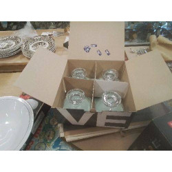 LOT 4 COUPES VERRE LEONARDO