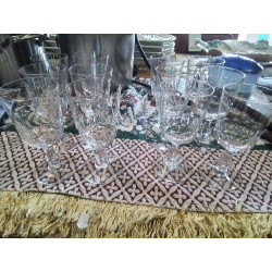 LOT 6 PETITS VERRES CRISTAL...